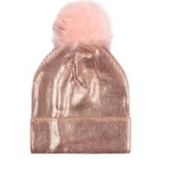 ELIZA Metallic Hat Beanie - Pink - Picture 5 of 8